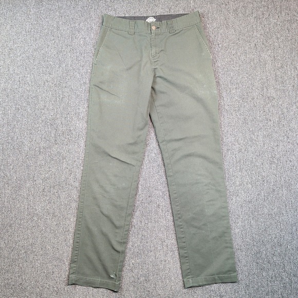 Dickies Skateboarding Flex Pants 31x34 Olive Green Slim Straight Workwear Skater — photo 2